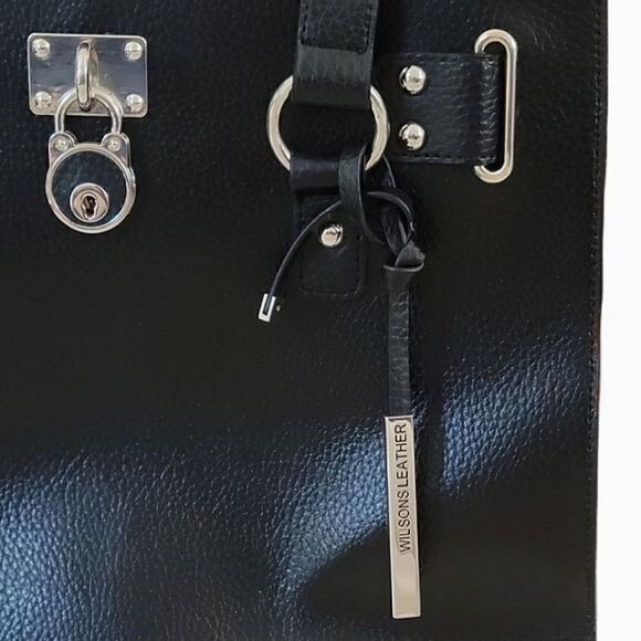 Wilson Black Large Pebble Leather Tote Bag - Picture 8 of 9